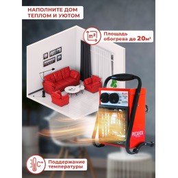 Тепловые пушки Ресанта ТЭП-2000 67/1/1 Тепловая электрическая пушка { квадратная, 220В, 650/1300/2000 Вт, 4,7 кг }